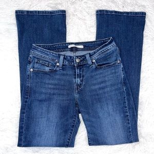 LEVI’S 529 Women’s Curvy Bootcut Dark Wash Blue Denim Jeans 28